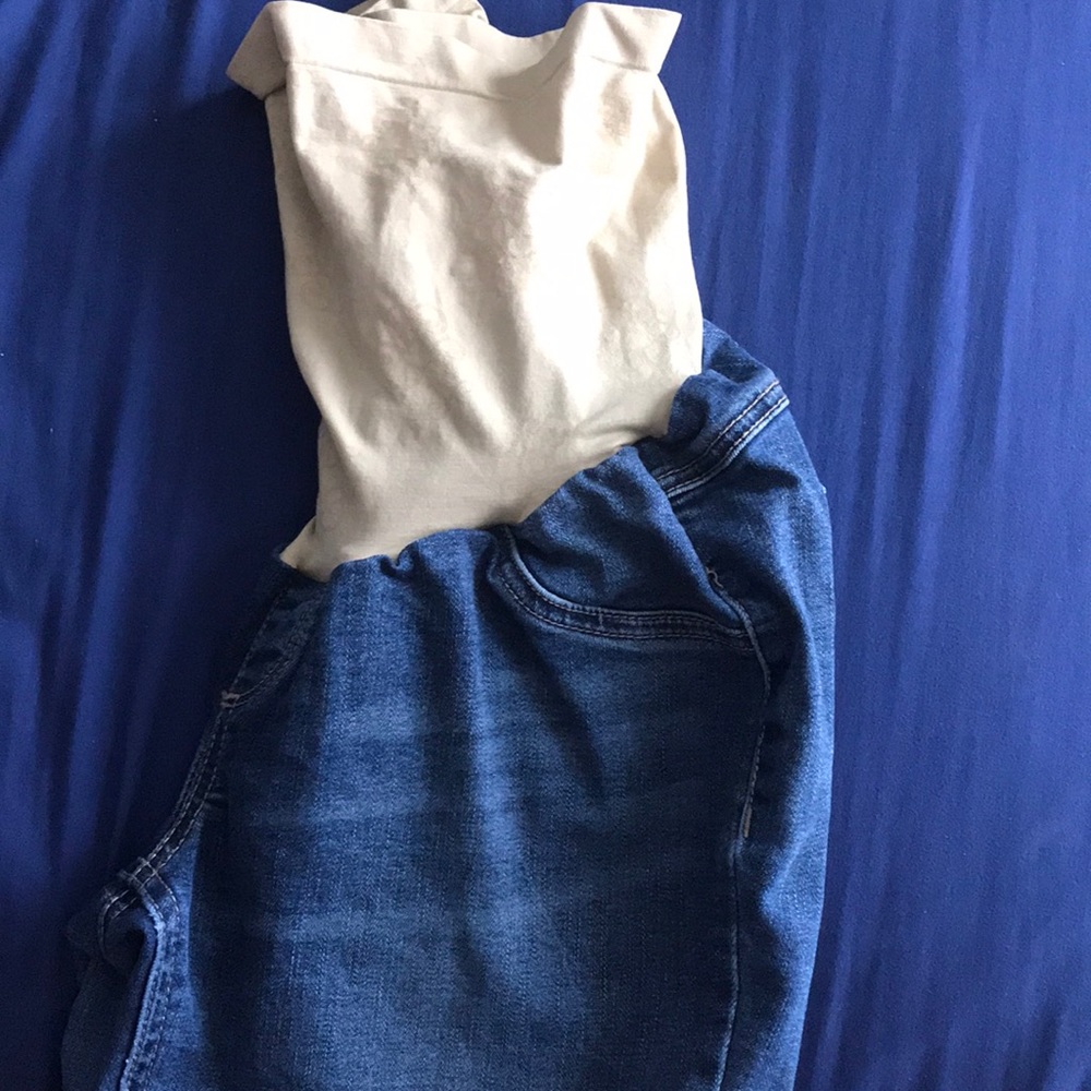 Jessica Simpson maternity jeans with belly band